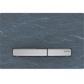 Resim Geberit SIGMA50 Kumanda Paneli, Çift Basmalı (Krom Basma Buton), Arduvaz - 115.788.JM.2 