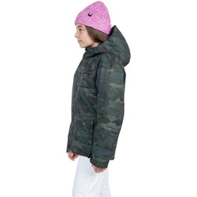 Resim Rossignol Ski Print Unisex Çocuk Siyah Kayak Ceketi 