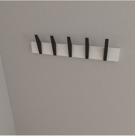 Resim Hepsi3boyutlu Modern Duvar & Kapı Kanca Askılık - 5 Adet Siyah Kanca Askılık - Model No : 4 Siyah 