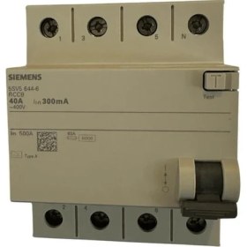 Resim Siemens 40A 300MA 4pol Trifaze Kaçak Akım Rölesi 