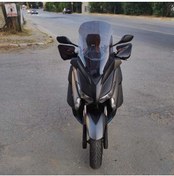 Resim motoros Yamaha Xmax 250 Ön cam 2014 2017 Model'dir 58cm Açıkfüme Renkli 4mm Orta Boylu Cam 