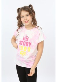Resim Toontoy Kids Toontoy Kız Çocuk Story Soul Baskılı Tişört Pembe 