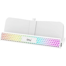 Resim Cloud011 Psp İçin Rgb Gökkuşağı Işıklı Şarj İstasyonu, Beyaz, Taşınabilir Oyun Dock 