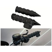 Resim Xuweiwei 1" Kaymaz Siyah Kauçuk Dikenli El Tutacakları Honda Yamaha Kawasaki İçin 