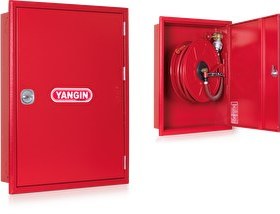 Resim Kkdavm 1" Dik Kapaklı Saç Kapak 30 M Hortumlu 0.90 MM Yangın Dolabı TSE'li Sıva Altı Alperen 