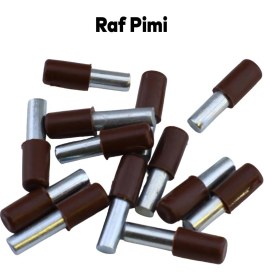 Resim Nzb Raf Pimi Plastik Başlı Cam Tutucu Çivisi Mobilya Dolap Pimi Kahverengi (100 Adet) 