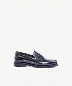 Resim Yargıcı Zımba Detaylı Deri Loafer 25kkay4032x 001 Siyah 