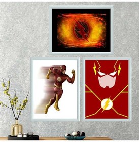 Resim Flash Üçlü Takım Çerçeveli Poster Tablo 