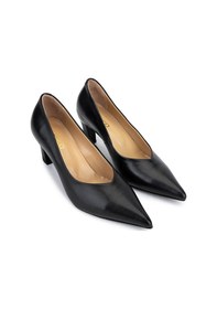 Resim Tamer Tanca Kadın Hakiki Deri Siyah Deri Topuklu Ayakkabı 594 6308 Bn Ayk Sk25-26 Sıyah Dr Siyah 