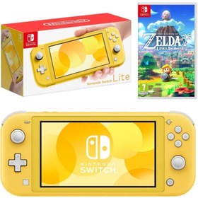 Resim Nintendo Switch Lite Sarı Yellow + Legend Of Zelda Links Awakening 