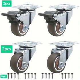 Resim Dashanshop 4 Adet 2 Inç Frenli Ve Dönebilir Tpr Kauçuk Yumuşak Hareketli Mobilya Tekerleği 