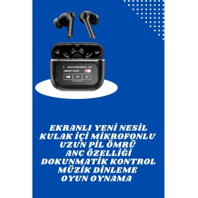 Resim Ethab Ticaret Ekranlı Yeni Nesil Pro Kulaklık ve Akıllı Saat Kampanyası Kulak Içi Mikrofonl - GL002V-7MEZ3 
