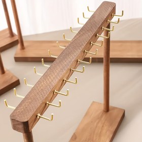 Resim Ev Dekoru Ceviz Rengi 12 Kancalı Takı Kuleleri 