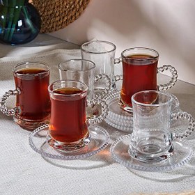 Resim Perotti Pearl 12 Parça 6 Kişilik Çay Bardağı Seti 180 ML 