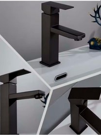 Resim Rudi 602B Kare Lavabo Bataryası Siyah 