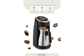 Resim Sinbo SCM-2984 Türk Kahve Makinesi 500W Gold – Çelik Cezveli, Taşma Önleyici, 1-4 Fincan 