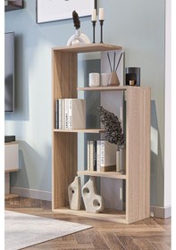 Resim Luma Kitaplık Beyaz Meşe Beyaz - Meşe 