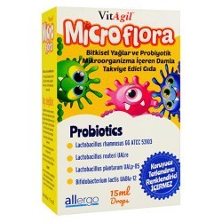 Resim VitAgil Microflora Probiyotik Damla İçeren Takviye Edici Gıda15 ml 