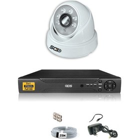 Resim IDS D-2028HD-SET1-NOHDD 1 Kameralı 1080P Full HD 5 MP Sony Lensli Kamera Seti - 2028 