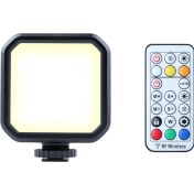 Resim Folinda Rgb 300k-7000k Renkli Işık, 7600 Lux Parlaklık, 2000mah Pil, Uzaktan Kumanda İle Taşınabilir Fotoğraf/canlı Yayın Işık Kaynağı 