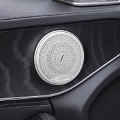 Resim Mercedes Benz C/E/GLC (2015-2022) için Dayanıklı, Paslanmaz Çelik Araba Kapı Hoparlör Kapakları - Kolay Kurulum, Şık Tasarım 