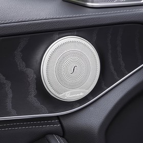 Resim Mercedes Benz C/E/GLC (2015-2022) için Dayanıklı, Paslanmaz Çelik Araba Kapı Hoparlör Kapakları - Kolay Kurulum, Şık Tasarım 