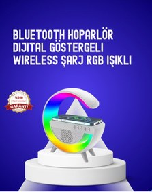 Resim 13 Renk Seçenekli Kablosuz Şarj Cihazlı Led Lamba 
