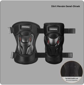 Resim Mavibazaar Bisiklet Diz Pedleri Motosiklet Elektrikli Araç Dört Mevsim Dirsek Sert Kabuk Koruyucuları Kırmızı - Siyah 