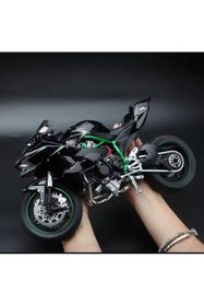 Resim SCOWETTO Kawasaki H2r 1:6 Ölçek Motor Maket - Isikli Sesli Egzoz Dumanli 