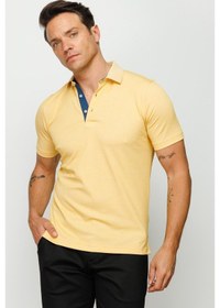 Resim Erkek Polo Yaka T-shirt Sarı Sarı 