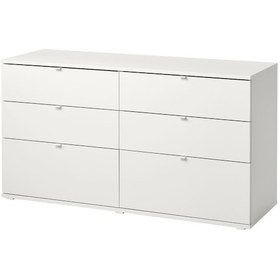 Resim 6 Çekmeceli Şifonyer Beyaz Genişlik 140 Cm Derinlik 47 Cm Yükseklik 75 Cm 