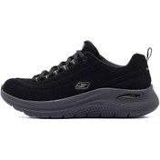 Resim Skechers Arch Fit 2.0-dark Horse Leather Womens Sneaker Hakiki Deri Kadın Günlük Spor Ayakkabı Siyah 