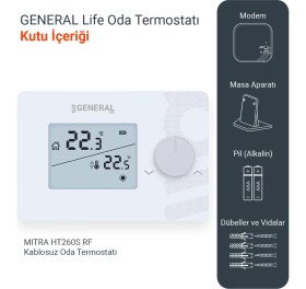 Resim General Life Mitra HT260S Rf Kablosuz Oda Termostatı 