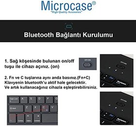 Resim Microcase Xiaomi Redmi Pad Pro 12 inch Tablet için Tablet Bluetooth Touchpad Klavye 28 cm (TR Sticker) + Tablet Standı - AL2756 
