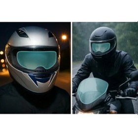 Resim Su Geçirmez Buğu Önleyici Motosiklet Kaskı Vizörü 