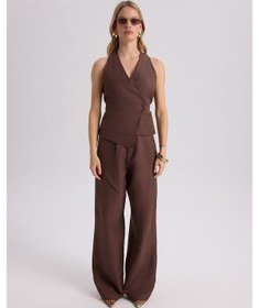 Resim Mai Collection Mai Studios Co. Nagmetah Sırt Pencereli Yelek Pantolon Takım - Kahve Kahve 