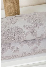 Resim Mira Home Jakarlı Saçaklı Banyo Havlu Takımı Soft Pamuklu Maria Grace 