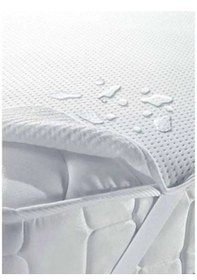 Resim Ekonomik Tela Kumaş Köşe Lastikli Çift Kişilik Sıvı Geçirmez Alez Beyaz 