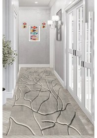 Resim Eliana Home Dijital Baskı Yıkanabilir Kaymaz Taban Salon Halısı Ve Yolluk Rv083-fnl369 Gri 