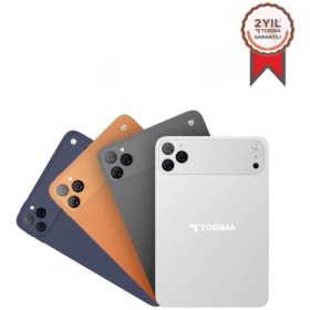 Resim Torima Android Tablet Kalem Klavye Mouse Full Set SIM Kartlı BTK Kayıtlı 10.1 İnç T17 Pro Max Koyu Gri 