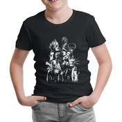 Resim Anime Heros Siyah Çocuk Tshirt 
