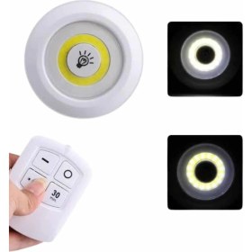 Resim Fantastik Store Dolap Işığı Mutfak Rafı Işığı Uzaktan Kumandalı 3 Lü Spot LED Lamba 