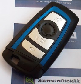 Resim Bmw Uyumlu Smart Anahtar Kabı Kumanda Kabı 4 Buton 
