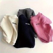 Resim 1 adet Şık Pet Turtleneck Kazak - Yumuşak Polyester, Yuvarlak Yaka, Makinede Yıkanabilir, Küçükten Orta Irklara Uygun, Sonbahar ve İlkbahar Modası, Pet Giyim | Şık Pet Giyim | Dokulu 