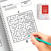 Resim 1 Adet - Labirent Çalışma Kitabı - 3-6 Yaş, 6-9 Yaş, 9-12 Yaş ve 12+ Yaş İçin Uygun - Düşünme ve Konsantrasyon Becerilerini Geliştirir - Okul ve Aile Eğitimi Yardımcısı 