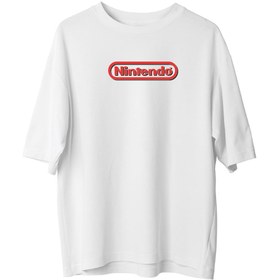 Resim Nintendo - Oversize T-Shirt - L / Beyaz 