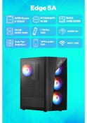 Resim Game Garaj Edge 5A R5-7500F 32 GB 1 TB SSD 16 GB RTX5060TI Free Dos Masaüstü Oyuncu Bilgisayarı 