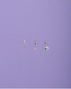 Resim Venüs Accessory Nazar Boncuklu - Göz Model 3'lü Çelik Küpe 