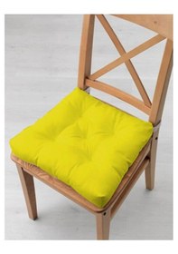 Resim 4'lü Pofidik Kare Sandalye Minderi 40 X 40 Cm Sarı 