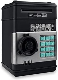 Resim Şifreli Otomatik Kağıt Para Alan ATM Kasa Kumbara Siyah Kasa 
